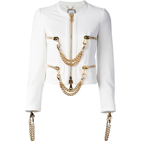 Moschino Jackets & Blazers - Moschino white chain detail jacket